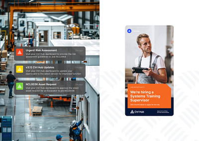 Ctrl Hub Alert alert b2b brand pattern branding corporate dashboard design mobile notification saas social social media support ui uiux
