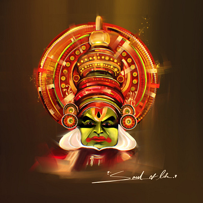 kathakali art artist digital fram frame house kathakali print procreate