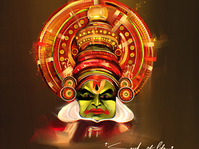 kathakali art artist digital fram frame house kathakali print procreate