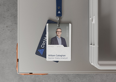 Ctrl Hub ID Badge b2b brand brand design brand pattern branding construction design digital grid id id badge lanyard layout minimal pattern print saas