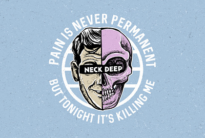 Neck Deep apparel design band merch branding clothing design design graphic design ill illustration