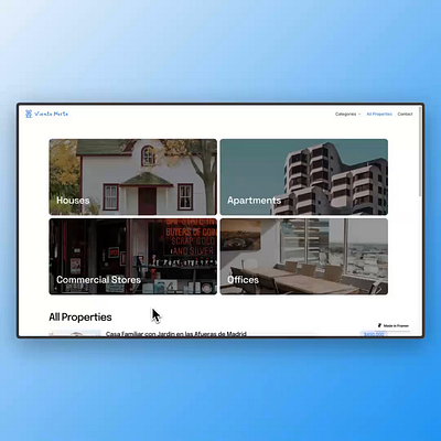 Viento Norte Real State - Framer Website Development figma framer web design