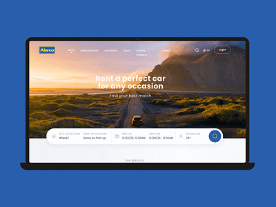 Alamo / Car rental website design car design rental ui ux website