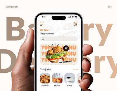 Mobile App - BAKERY app bakery delivery design mobile mobile app ui uiux design