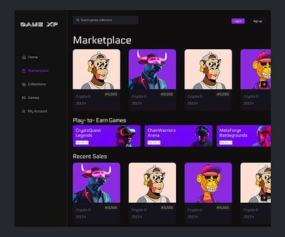 A Marketplace for Games (Web3) design figma product ui ux web web3