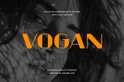 Vogan By Heinzel Std branding canva classy font commercial use cricut design digital font display graphic design heading font headline illustration logo magazine modern font procreate sans serif font typeface ui website