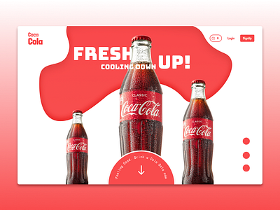 Coca Cola - Concept Design app branding coca cola concept design design drink e commerce food graphic design illustration logo red typography ui ux vector web web designs web redesign web3