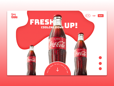 Coca Cola - Concept Design app branding coca cola concept design design drink e commerce food graphic design illustration logo red typography ui ux vector web web designs web redesign web3