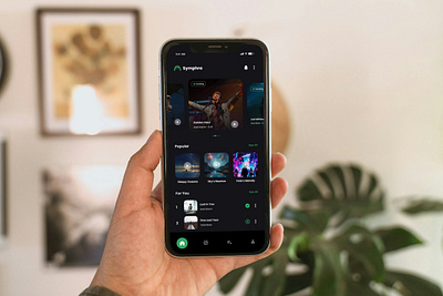 Symphra - Music Streaming Mobile App app application design graphic design interface layout listening media menu music online page player screen smartphone song sound streaming ui