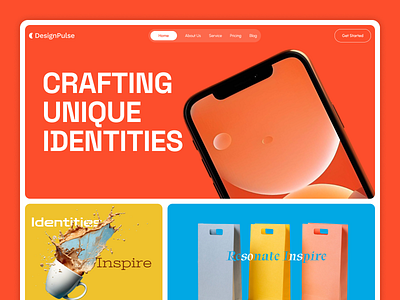 Crafting Identity Website brand branding design hero home page landing page ui ui kit uiux website