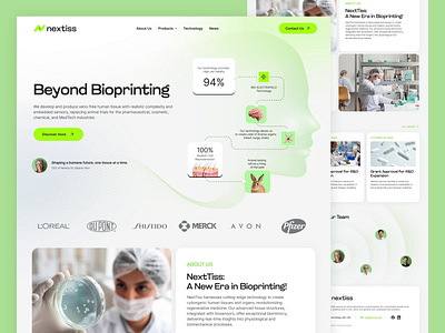 Biotech Company Website Design biomedical biotech biotech website clinic clinic website company website design doctor health healthcare hospital lab laboratory medicine medtech microbiology science ui website wellness