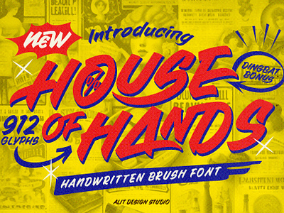 House of Hand Brushed Font design font fonts letteing typeface