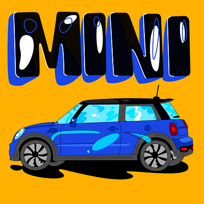 Mini Cooper: A Modern Classic car design elements furius illustration lettering motor organic racing vector