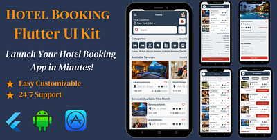 Hotels Booking App Flutter UI Kit booking app hotel app design hotel app flutter hotel booking ui kit hotel reservation app hotel reservations tour booking app