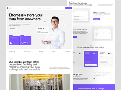 CloudVen - SaaS Cloud Storage Landing Page big data cloud cloud computing cloud storage file file manager landing page saas storage website