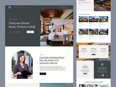 Luxury real estate agents landing page branding design home illustration landing page logo luxury properties real estate real estate agent ui ux web design website design