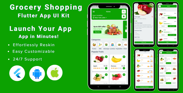 Online Grocery Shop App Designs, Themes, Templates And Downloadable ...