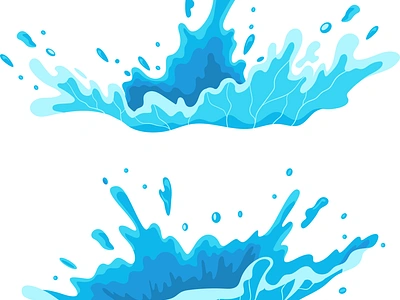 Water splash vetor illustrations graphic design illustrations nature ocean vector water