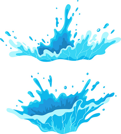 Water splash vetor illustrations graphic design illustrations nature ocean vector water