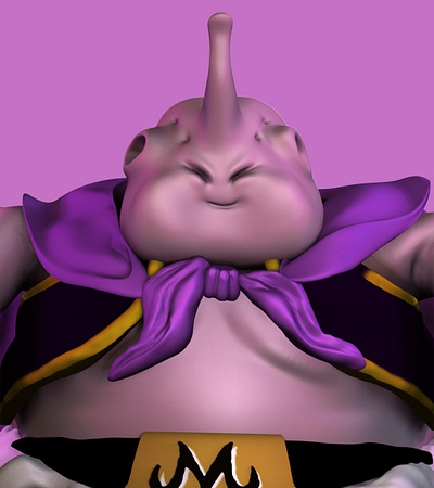 Majin boo 3d 3d 3dart 3dcharacter 3dmodel 3dmodeling animation blender zbrus