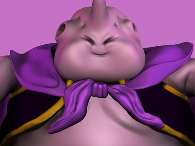 Majin boo 3d 3d 3dart 3dcharacter 3dmodel 3dmodeling animation blender zbrus