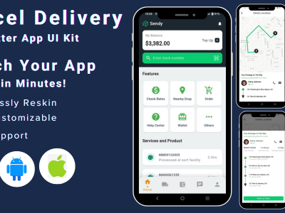 Parcel Delivery Flutter App - Parcel Tracker Flutter App UI Kit deliveryapp deliveryservice deliverytrackingapp flutter ui kit flutterapp template graphic design onlinedelivery parceldeliveryflutterapp parceltracker parceltracking rapidroute