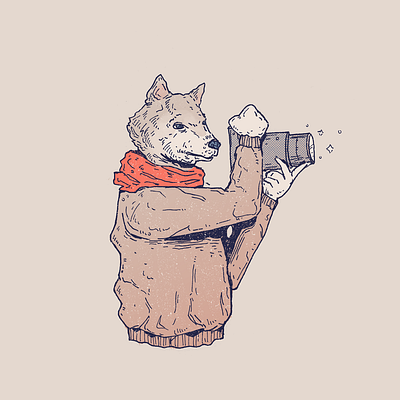 Inktober day 26: Camera art cartoon character character design design drawing husky illustration inktober photo