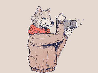 Inktober day 26: Camera art cartoon character character design design drawing husky illustration inktober photo