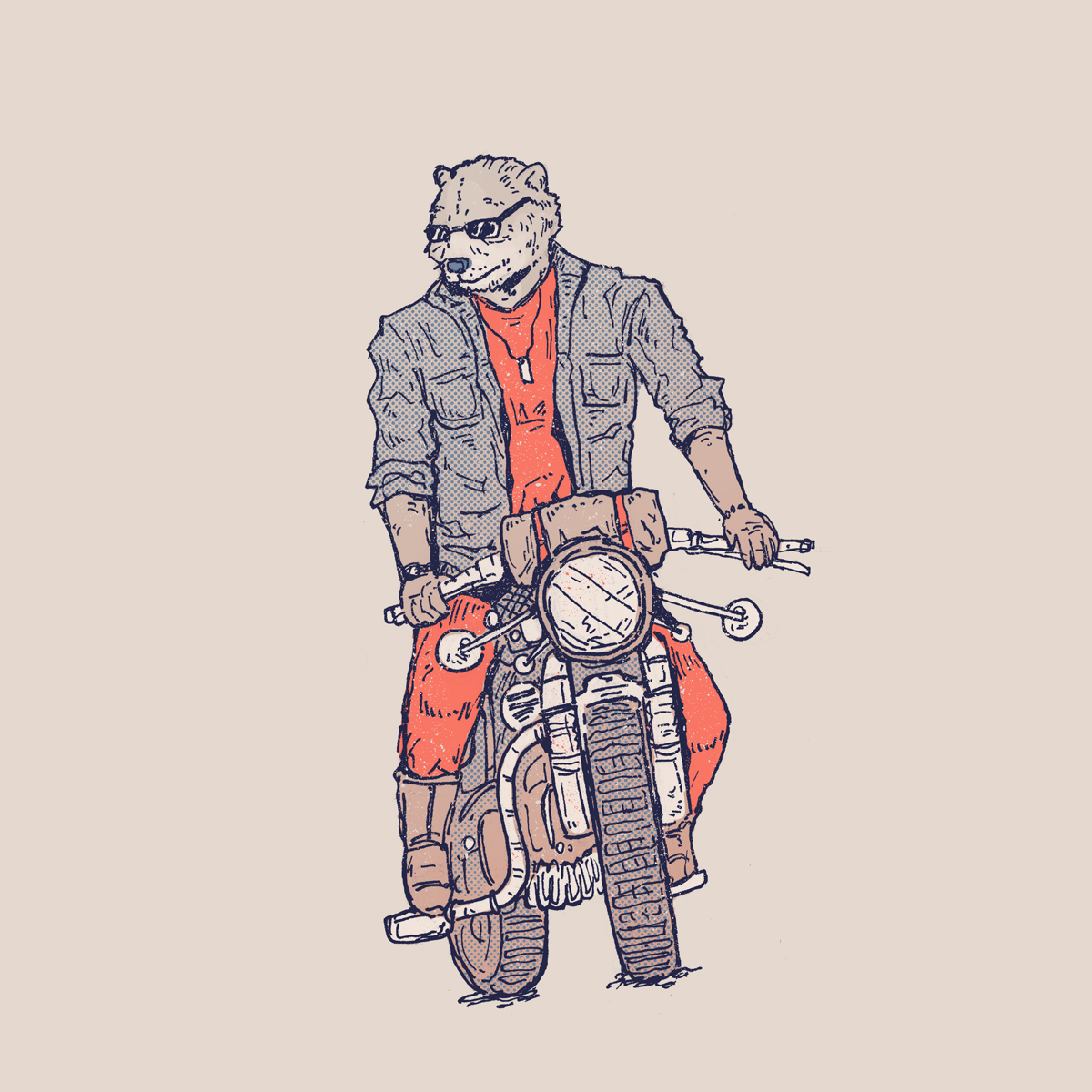 Inktober day 27: Road art branding cartoon character character design chopper design drawing illustration inktober road