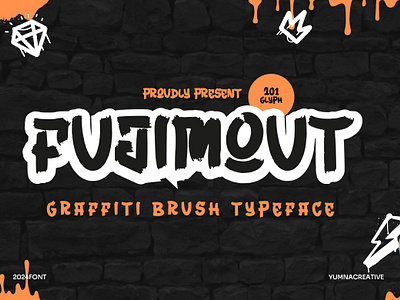 Fujimout – Graffiti Brush Font brand brush decorative design display font graffiti illustration modern new old retro rough trend typeface typography unique urban vintage web