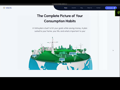 Sustainable Energy Banner Effect Short Video animation branding energy hero landing page ui