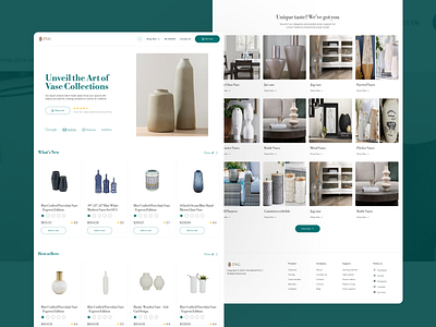 The Vase Gallery - Ecommerce Website ecommerce website ecomuiux