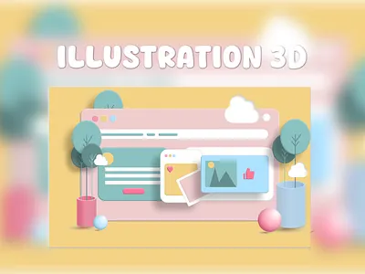 3D - ILLUSTRATION 3d animation graphic design illustration ui