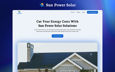 Sun Power Solar 🌞 | Solar Company Website green energy minimalistic modern responsive seo solar solar website design solar website template ui user freindly ux website design