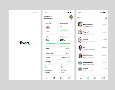 Fiverr redesigns Screens 3d animation graphic design motion graphics ui