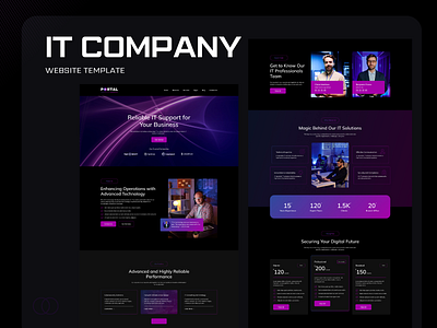 Portal - IT Company dribbble figma graphic design it company responsive design ui website design