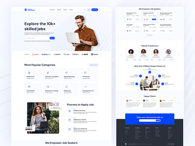 Find My Freelancer Web Site Design: Landing Page / Home Page UI business client company concept corporate creative design figma freelancer freelancing homepage interface job landing page mockup modern seekers uidesign uiux webapp