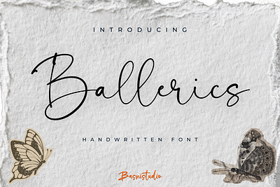 Ballerics Handwritten Font branding design font free graphic design illustration logo script typography vector