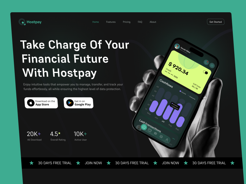 Example of Landing Page UI/UX Design (Per Page)