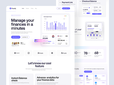 Finance SaaS Landing Page banking saas designer finance management saas fintech saas landing page product designer saas saas landing page saas uiux saas web saas website design ui ux web design website design