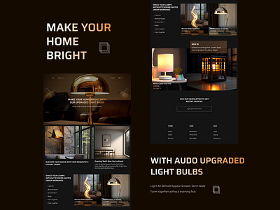 AUDO - custom lamp production company website lampuiux