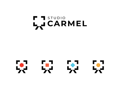 Carmel art gallery logo logotype minimalism