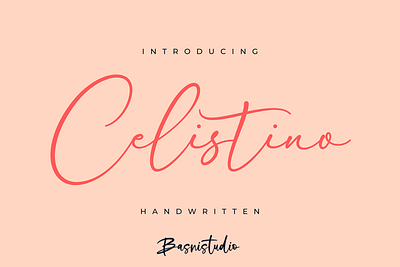 Celistino Handwritten Font aesthetic font calligraphy font handwritten font lettering font logo signature logofont popullar font romantic font signature font