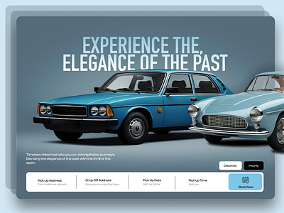 CAR RENTAL LANDING PAGE 3d animation graphic design ui