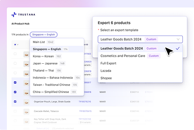 Table - Preset Filter Idea b2b data filter not just concept realwork saas table