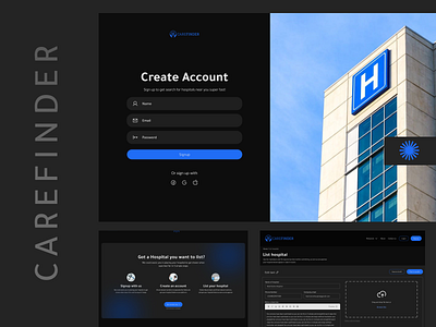 CAREFINDER - Health facility location webapp UI healthcarefinderuiux locationui