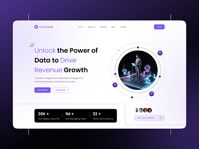 MaxiData - Landing Page ✨ branding creativeui datadriven designcommunity digitalinnovation dribbble logo ui uidesign userexperience uxinspo