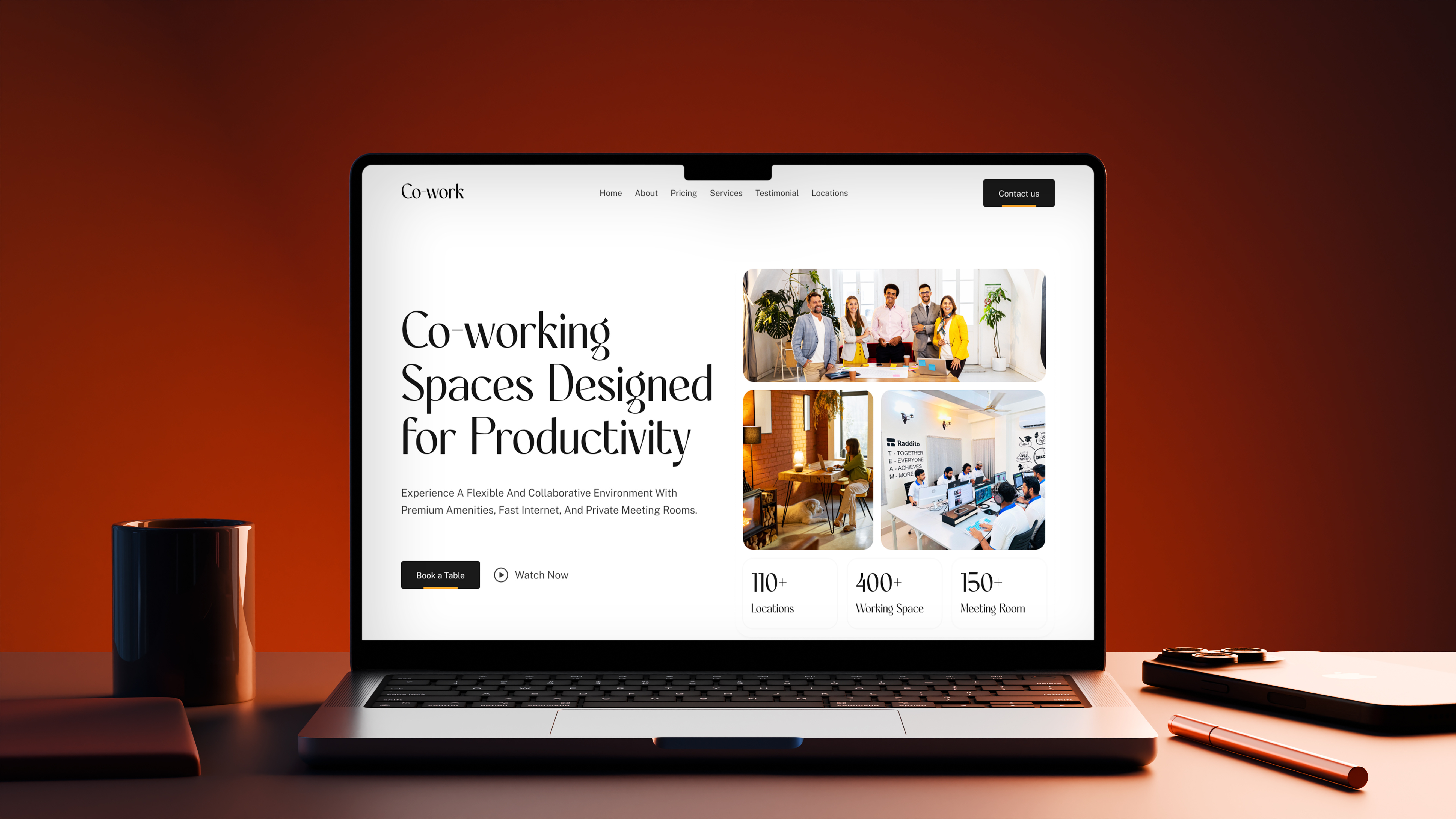 Co working space website design agency co working co working space design digital workplace ecommerce figma interface landing page rental workspace ui uiux uiux design web design