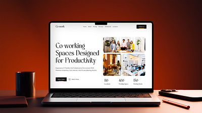 Co working space website design agency co working co working space design digital workplace ecommerce figma interface landing page rental workspace ui uiux uiux design web design