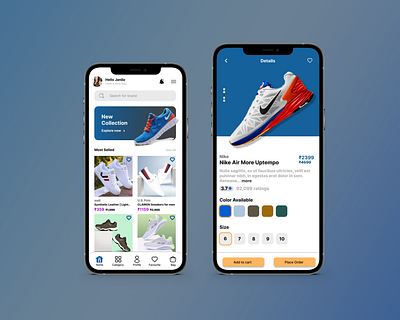 Shoestore-UI Home screen design follow hire interaction design research ui uiscreen uiux ux viral